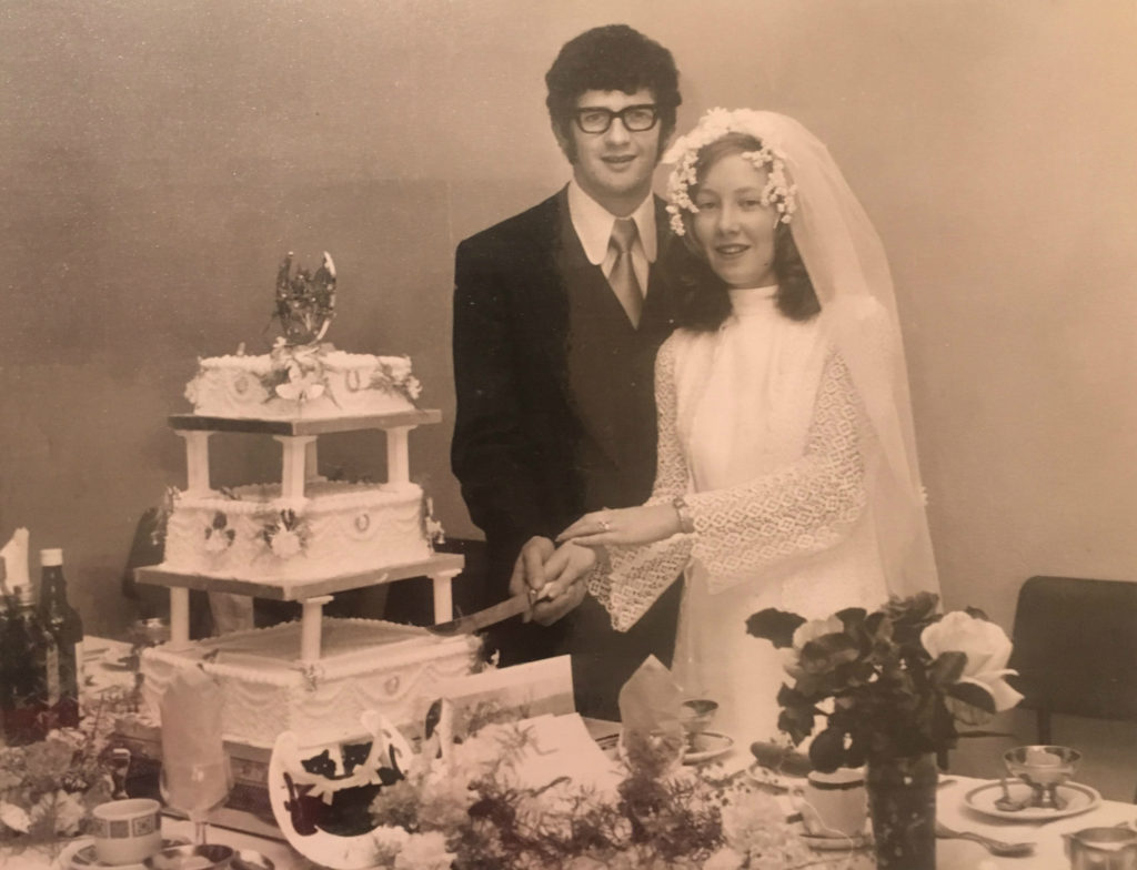 Ted Carbery and Ann Marie on their Wedding Day