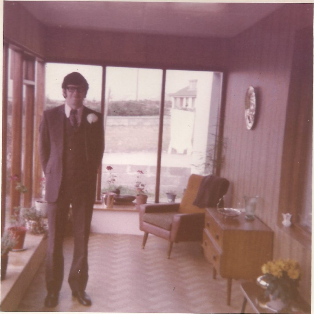 Ted Carbery on his wedding day, April 1974.