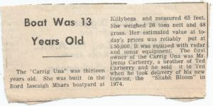 Boat was 13 years old.